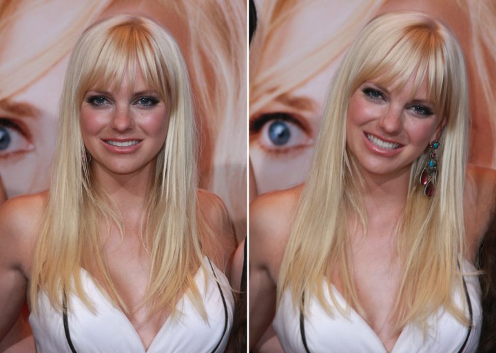 Anna Faris - Youthful long hairstyle with long bangs