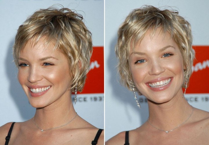 Short Layered Hairstyle. short layered haircut for Ashley Scott