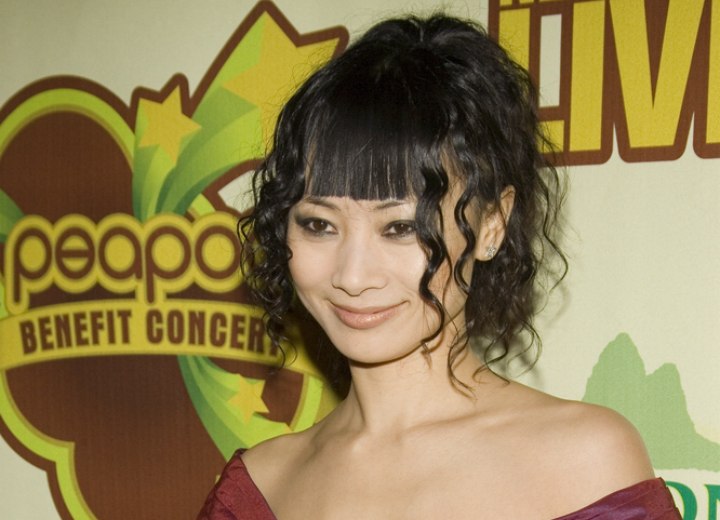 Bai Ling - Feminine and hip up style with curls