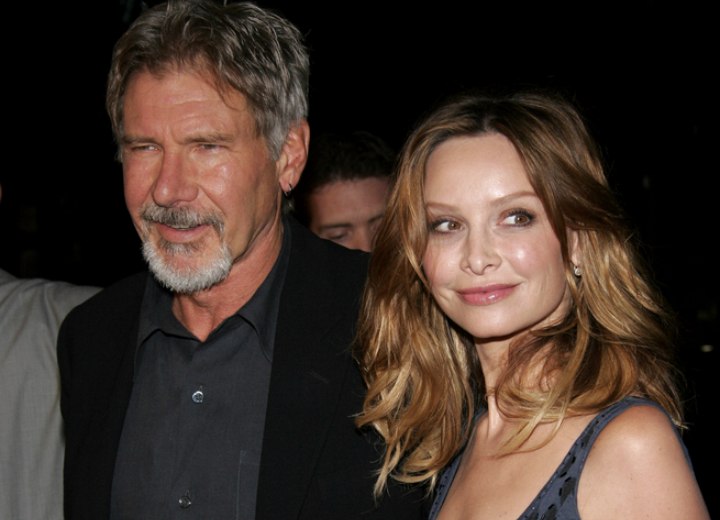 Calista Flockhart - Long hairstyle with semi round curls