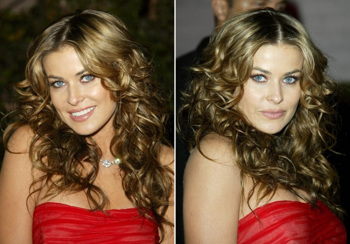 Carmen Electra with hair extensions below the shoulders