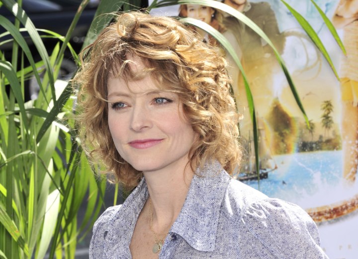 Jodie Foster with curls