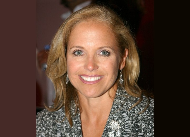 Katie Couric with long hair