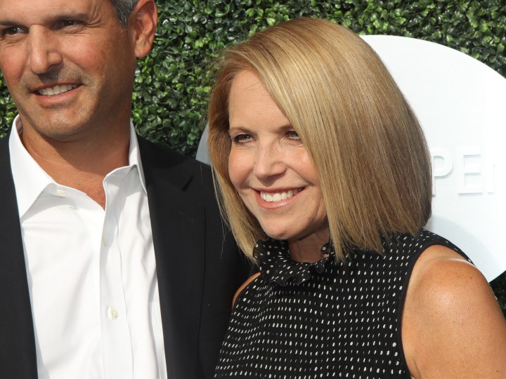 Katie Couric wearing her hair in a bob