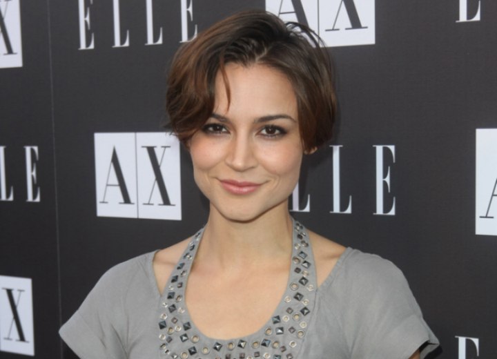 Samaire Armstrong - Short hairstyle with a short back