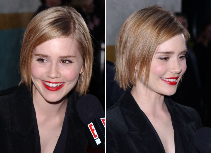 Alison Lohman wearing her hair in a side-parted bob