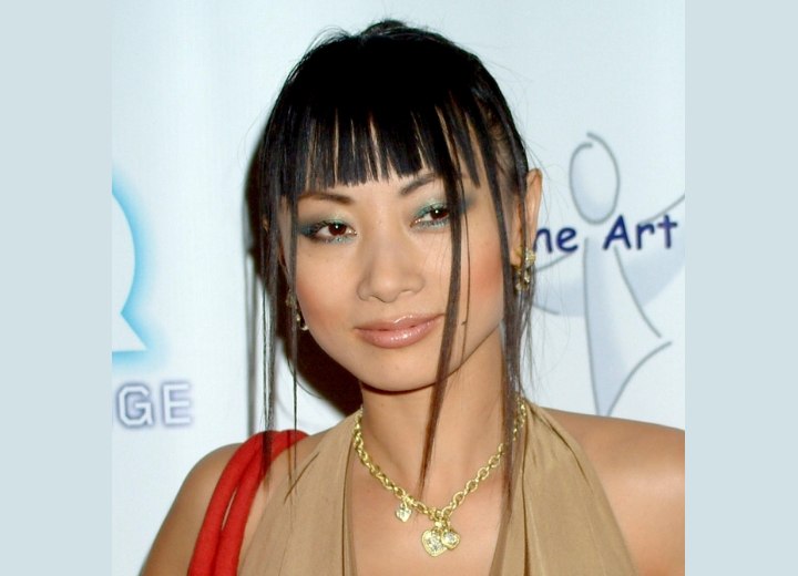 Bai Ling - Ponytail with tendrils of hair hanging out