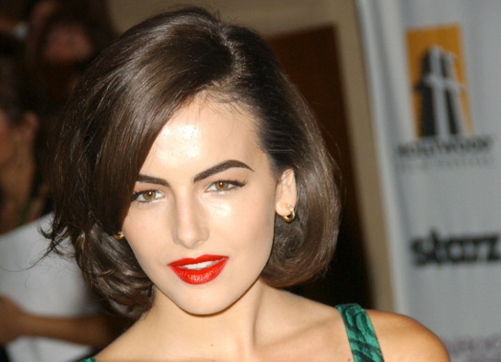 Camilla Belle hairstyle with undercut edge