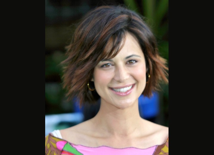 Catherine Bell- Short hairstyle with volume and movement