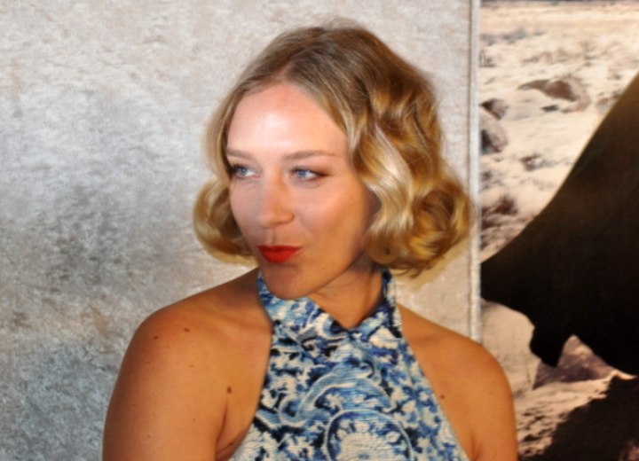 Chloë Sevigny's short hairstyle with waves and curls