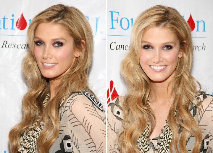 Delta Goodrem - Very long hairstyle with waves