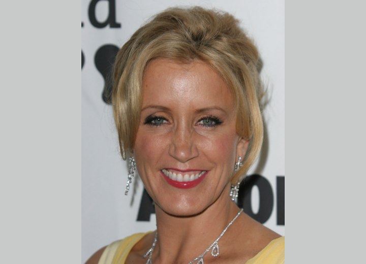 Felicity Huffman wearing her hair up