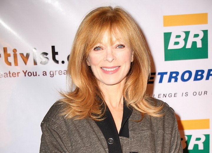Fashionable long hairstyle for older women - Frances Fisher