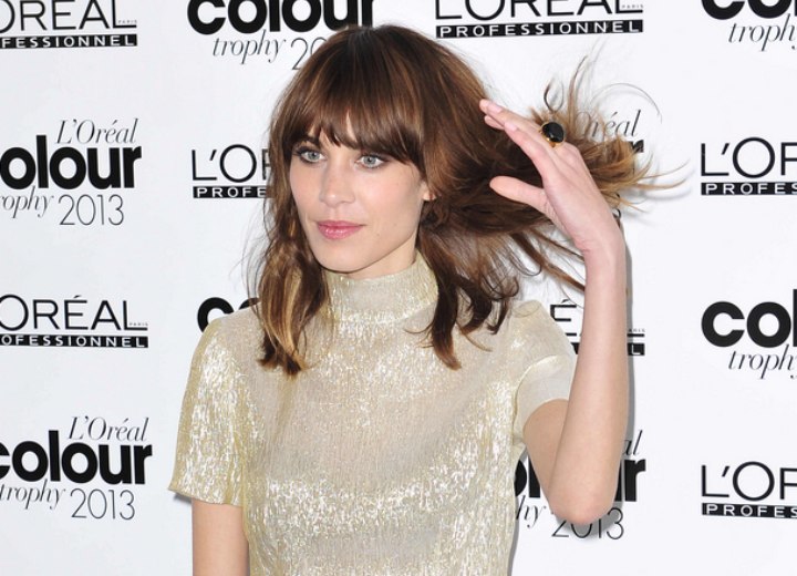 Alexa Chung's effortless long hairstyle