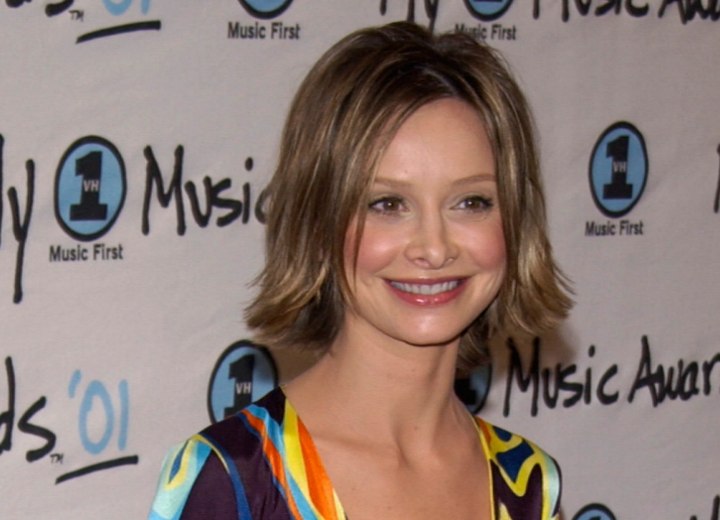 Chin length haircut with layers - Calista Flockhart