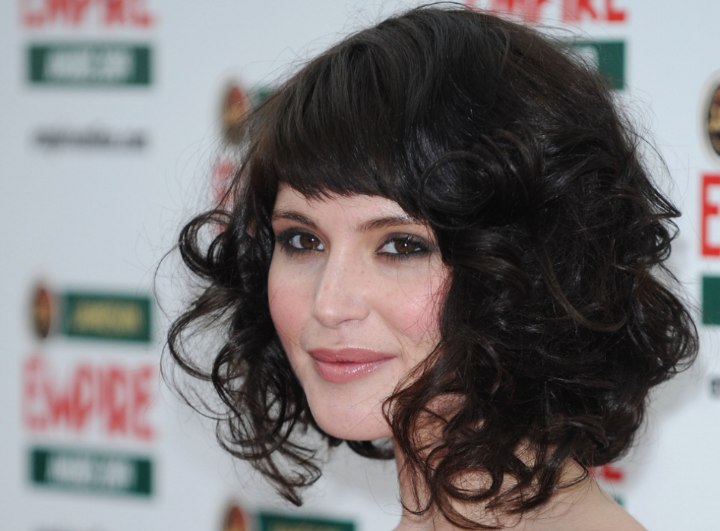 Close-up photo of Gemma Arterton's hair with curls