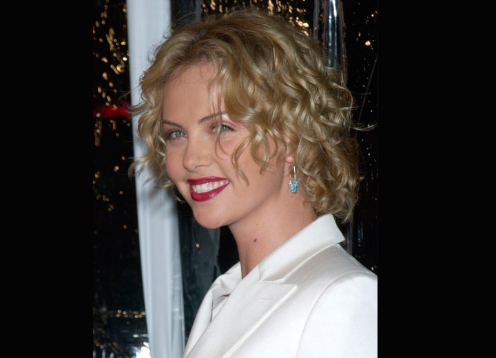 Curly bob hairstyle - Charlize Theron