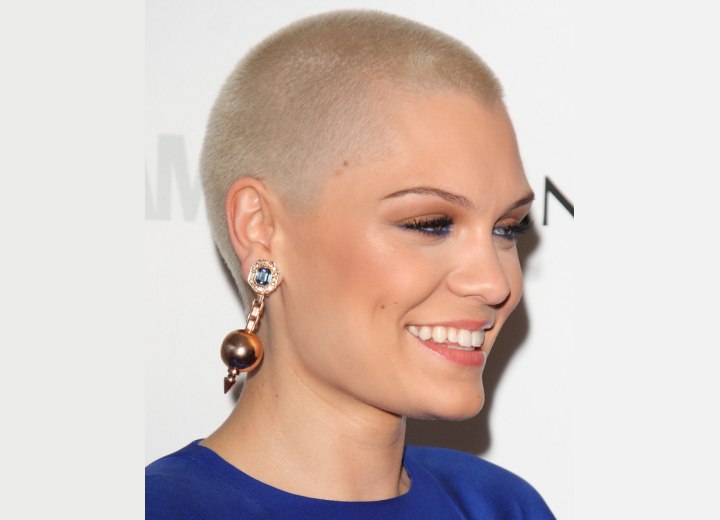 Jessie J with her head shaved