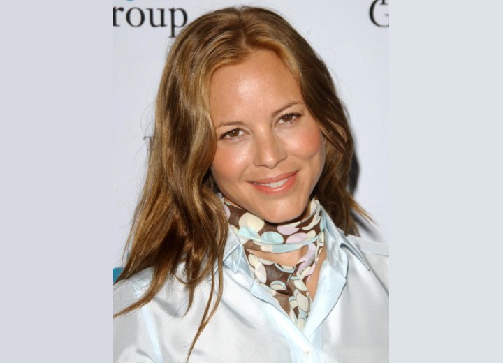 Maria Bello - Hair color that matches brown eyes