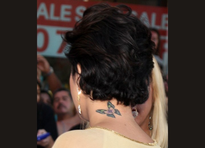Back view of Vanessa Hudgens short hairstyle