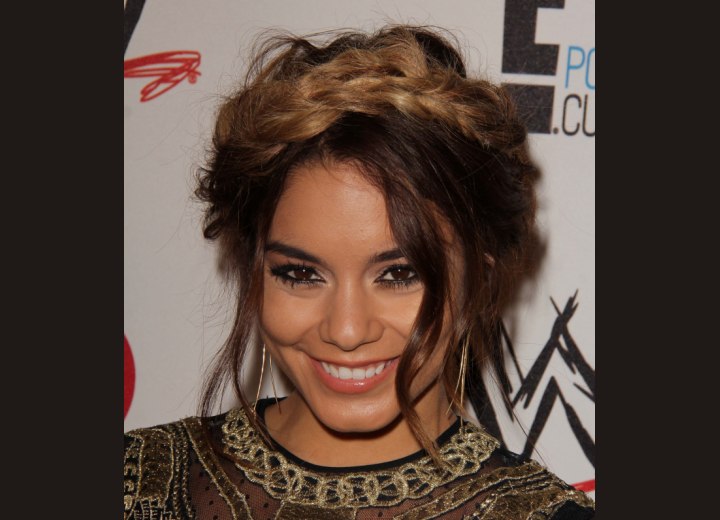 Vanessa Hudgens - Updo with wrapped braids