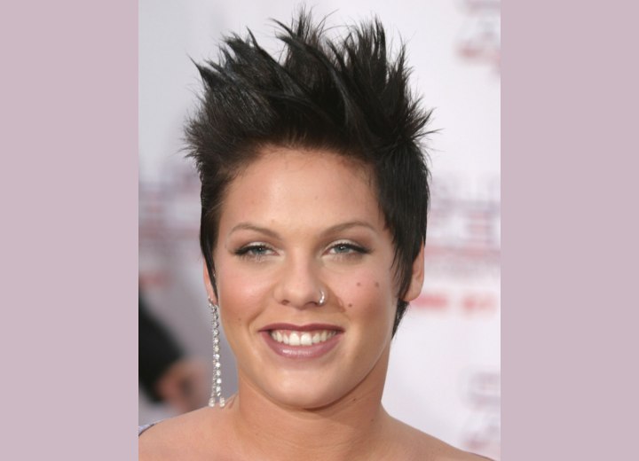 Pink wearing her hair in an extreme pixie