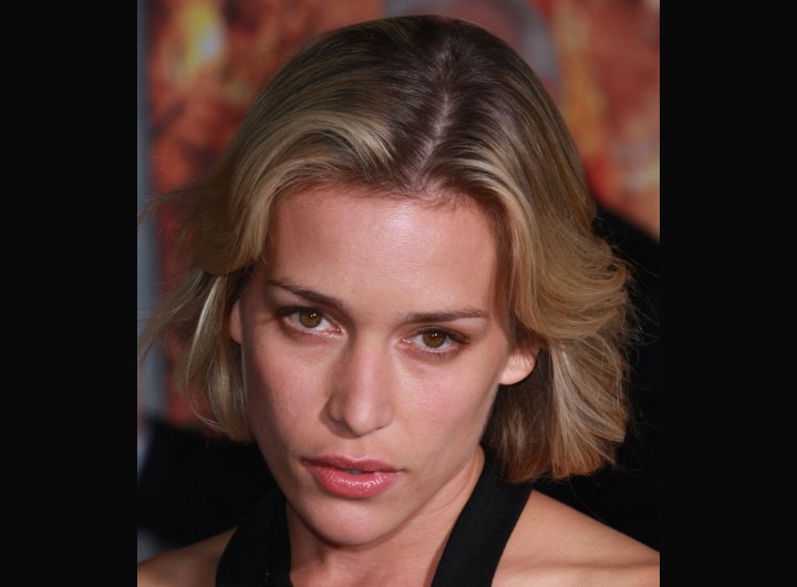 Crown view of Piper Perabo's hair