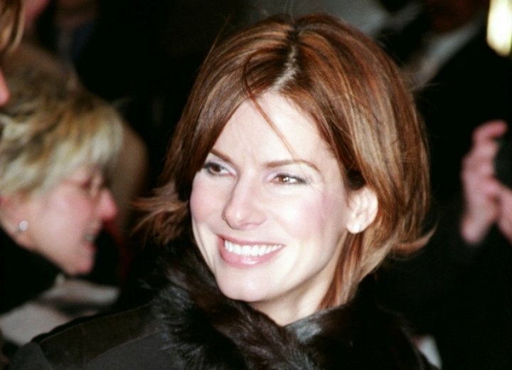 Young and modern hairstyle - Sandra Bullock
