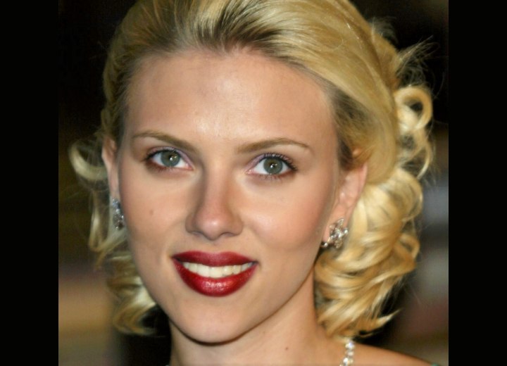 Scarlett Johansson with retro curls