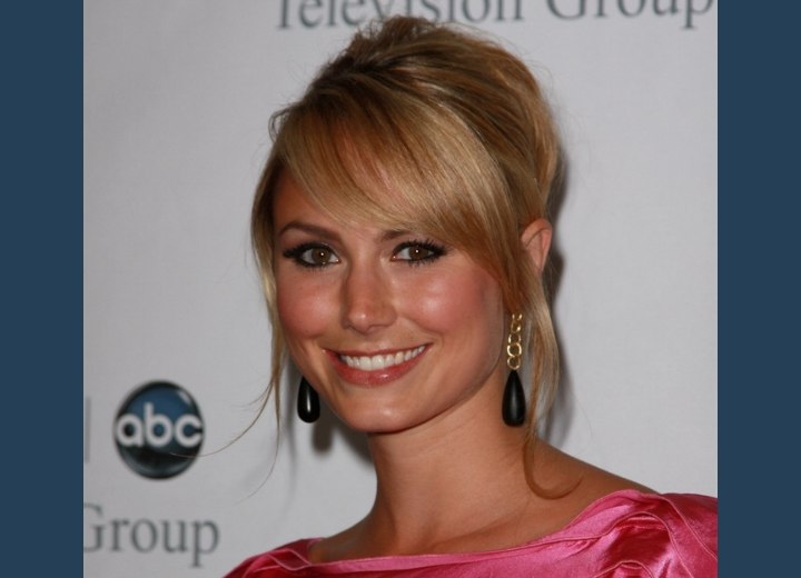 Stacy Keibler - Girlish hairstyle with pinned hair