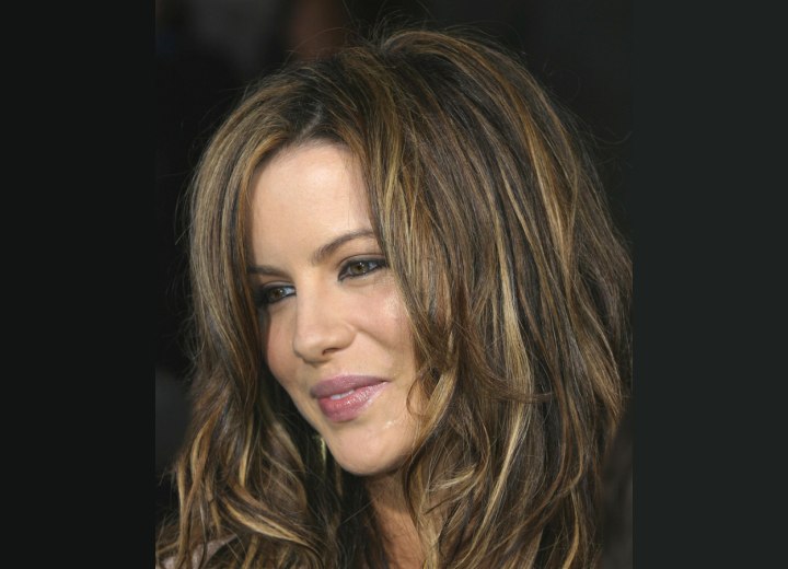 Hair with a 3D coloring effect - Kate Beckinsale