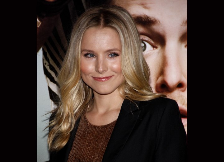 Kristen Bell's long hairstyle with waves