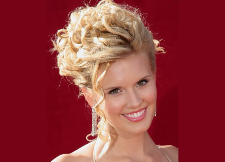Updo with spiral curls - Maggie Grace