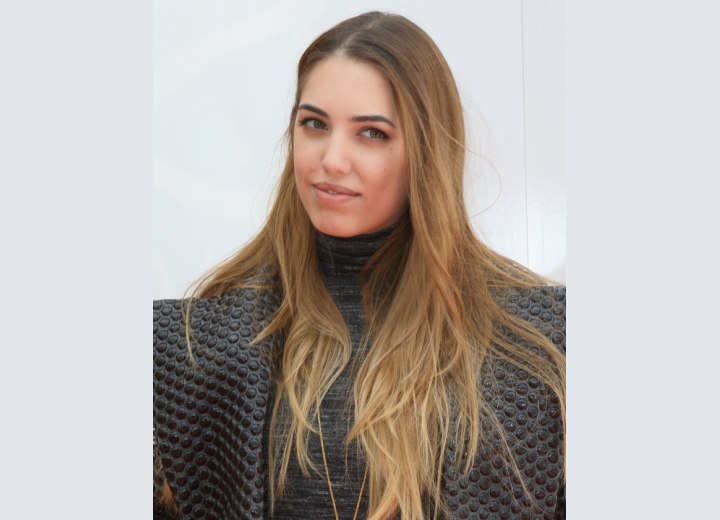 Amber Le Bon wearing her hair long with layers