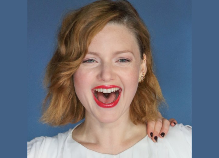 Holliday Grainger - Ginger hair with visible darker roots