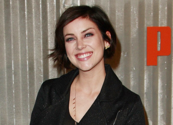 Jessica Stroup's short haircut