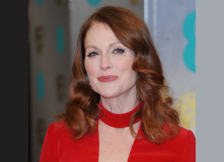 Julianne Moore with ombre red hair