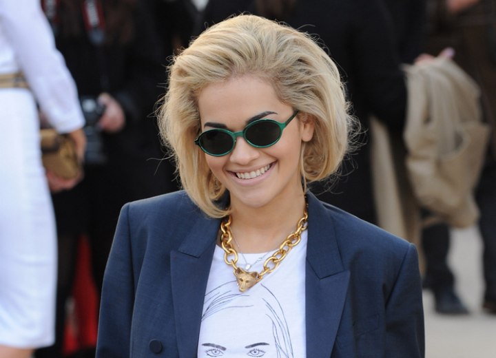Rita Ora look with short to medium length hair
