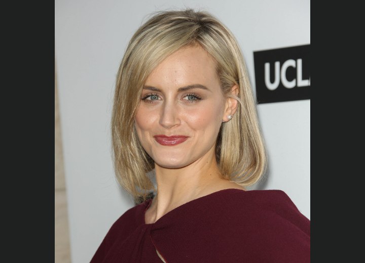 Taylor Schilling - Medium length hair with a side part
