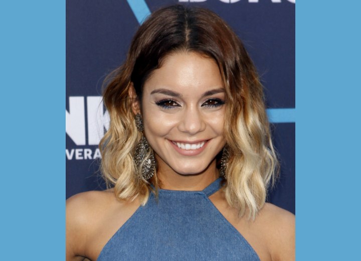 Vanessa Hudgens hair with ombre coloring
