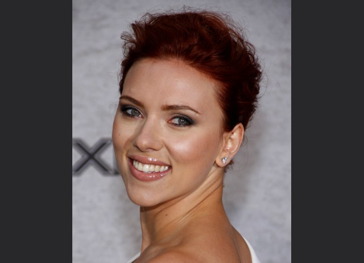 Scarlett Johansson's fake short hair look