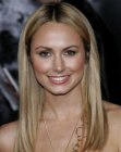 Stacy Keibler with straight blonde hair