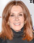 Stefanie Powers aged over 70 and wearing her hair long