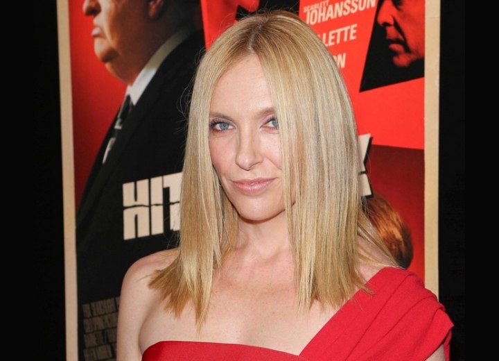 Toni Collette wearing her hair in a long straight bob