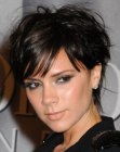 Victoria Beckham's short pixie hairstyle with layers