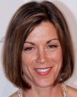 Wendie Malick's middle of the neck bob with curved in ends