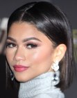 Zendaya Coleman sporting a neck length bob with side parting