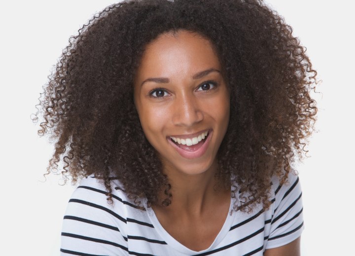 Young woman with African hair