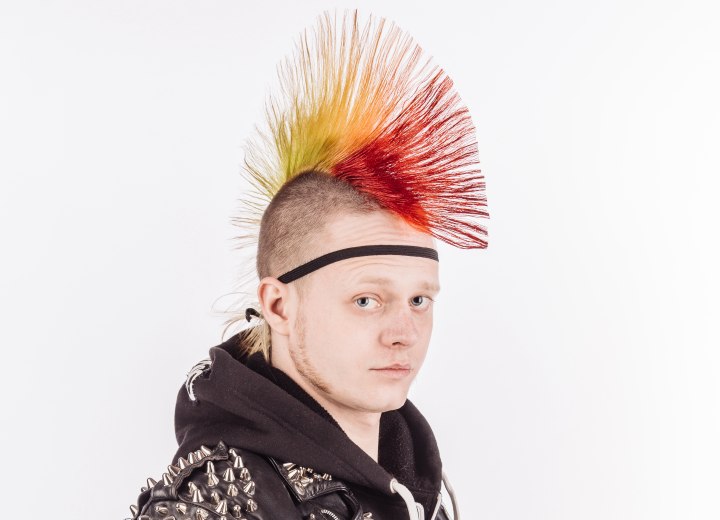 Mohawk hair style with strong hold