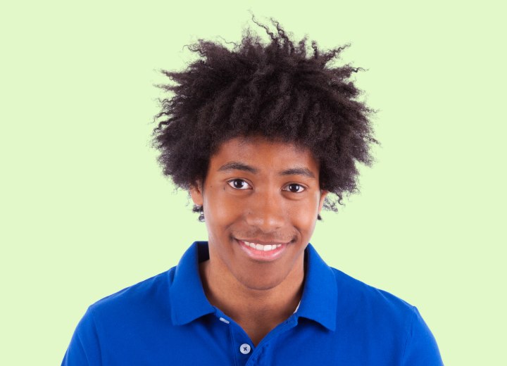 Man with African hair